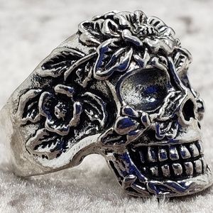 Stainless Men women Punk Design Skull Biker Ring